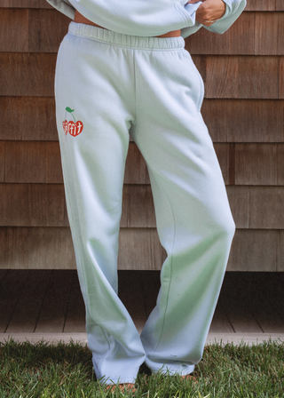 Blue Cherry Open Sweatpants