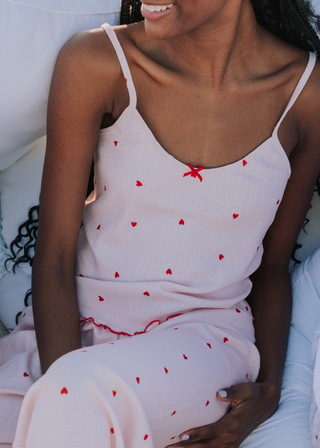 Hearts Pointelle Tank Top