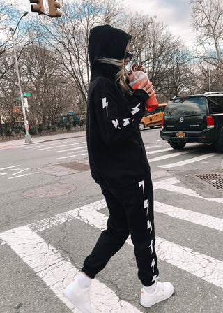 Black Lightning Side Hoodie