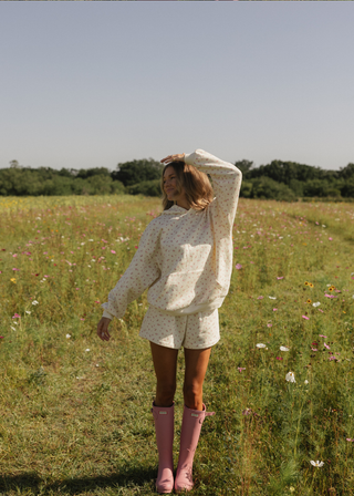 Puff Hoodie Floral