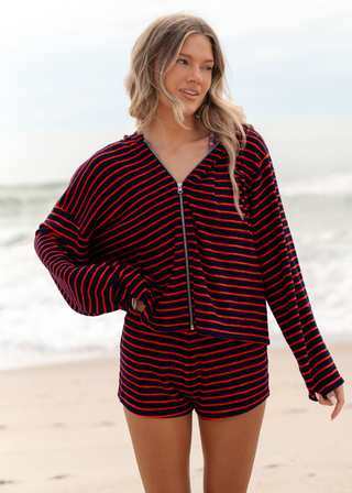 Striped Terry Micro Shorts