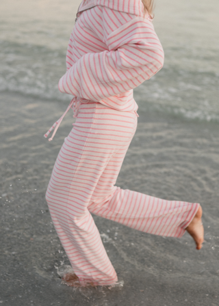 Pinky Striped Terry Pants