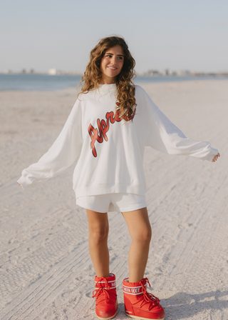 White Mini Sweatshorts