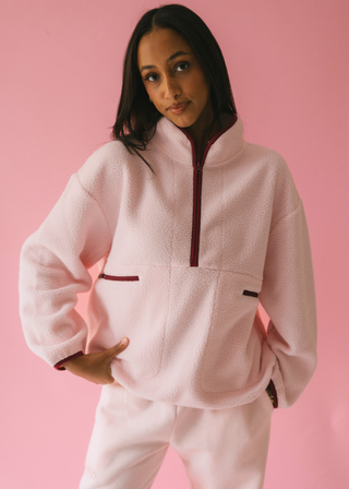 Pink Fleece Quarterzip