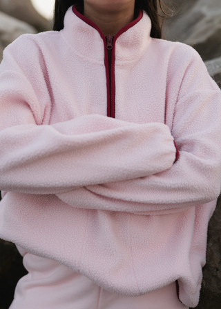 Pink Fleece Quarterzip