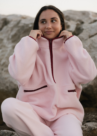Pink Fleece Quarterzip