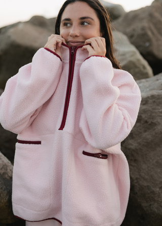 Pink Fleece Quarterzip