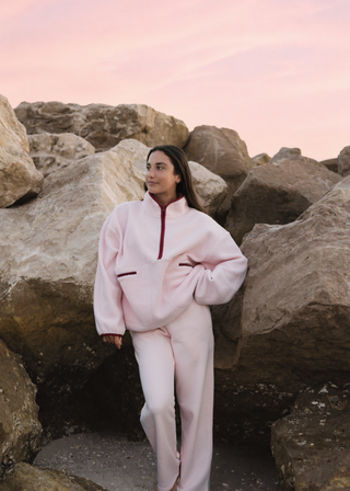 Pink Fleece Quarterzip