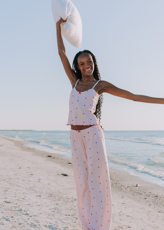 Hearts Pointelle Tank Top