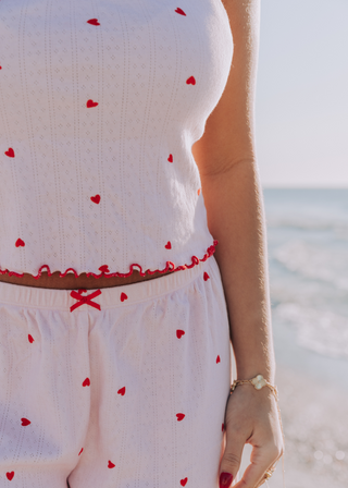 Hearts Pointelle Tank Top