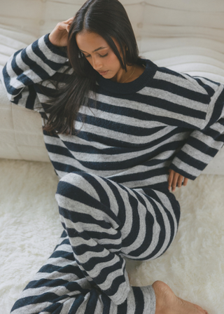 Striped Knit Crewneck