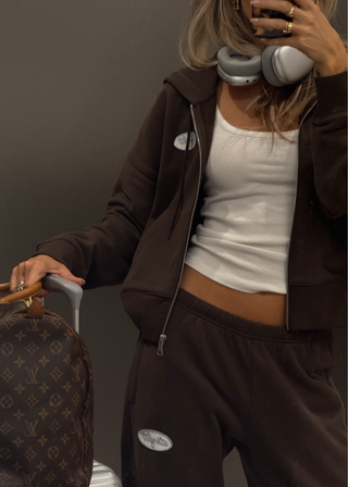 Jetsetter Cropped Hoodie Zip Up