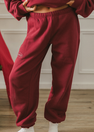 Maroon Puff Sweats