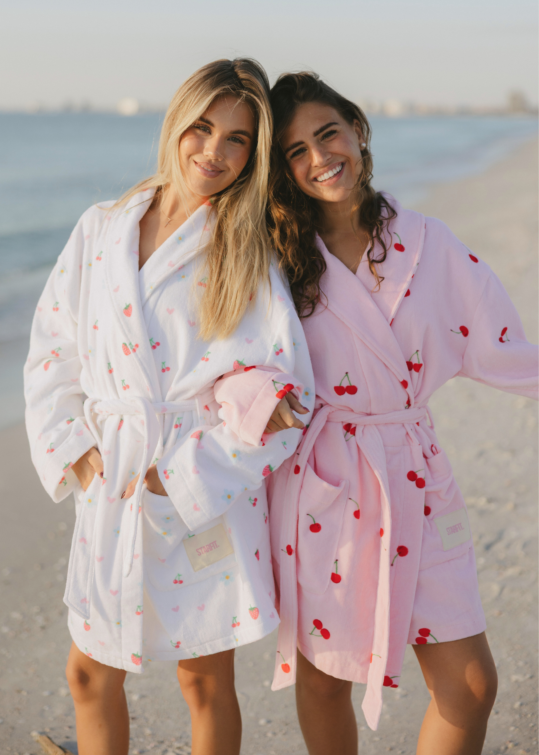 short dressing robe Cream Short Robe