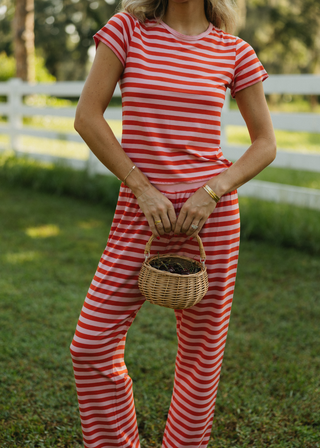 Striped Pajama Short Sleeve