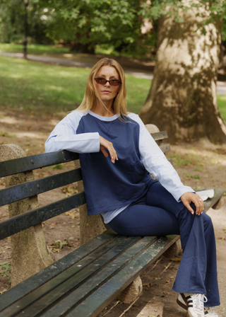 Long Sleeve Two-Tone Tee