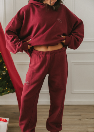 Maroon Puff Sweats